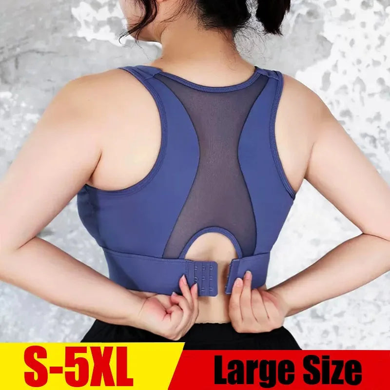 Cloud Hide High Impact Sports Bra – Plus Size Shockproof Yoga Tank S–5XL