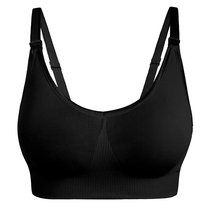 Summer Maternity Women Wire-free Nursing Bra For Premama Front Clip Adjustable Lift & Support Everyday Pregnancy Seamless Bras