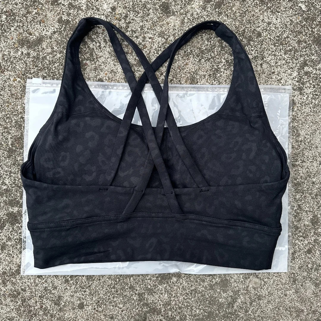 Cross Back Sports Bra Vest – High Support Shockproof Padded Gym Top