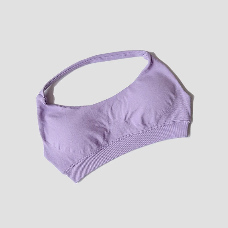 Seamless Halter Neck Strap Bra Sports Bra for Women Sexy Back Padded Yoga Top Bra Gym Crop Top
