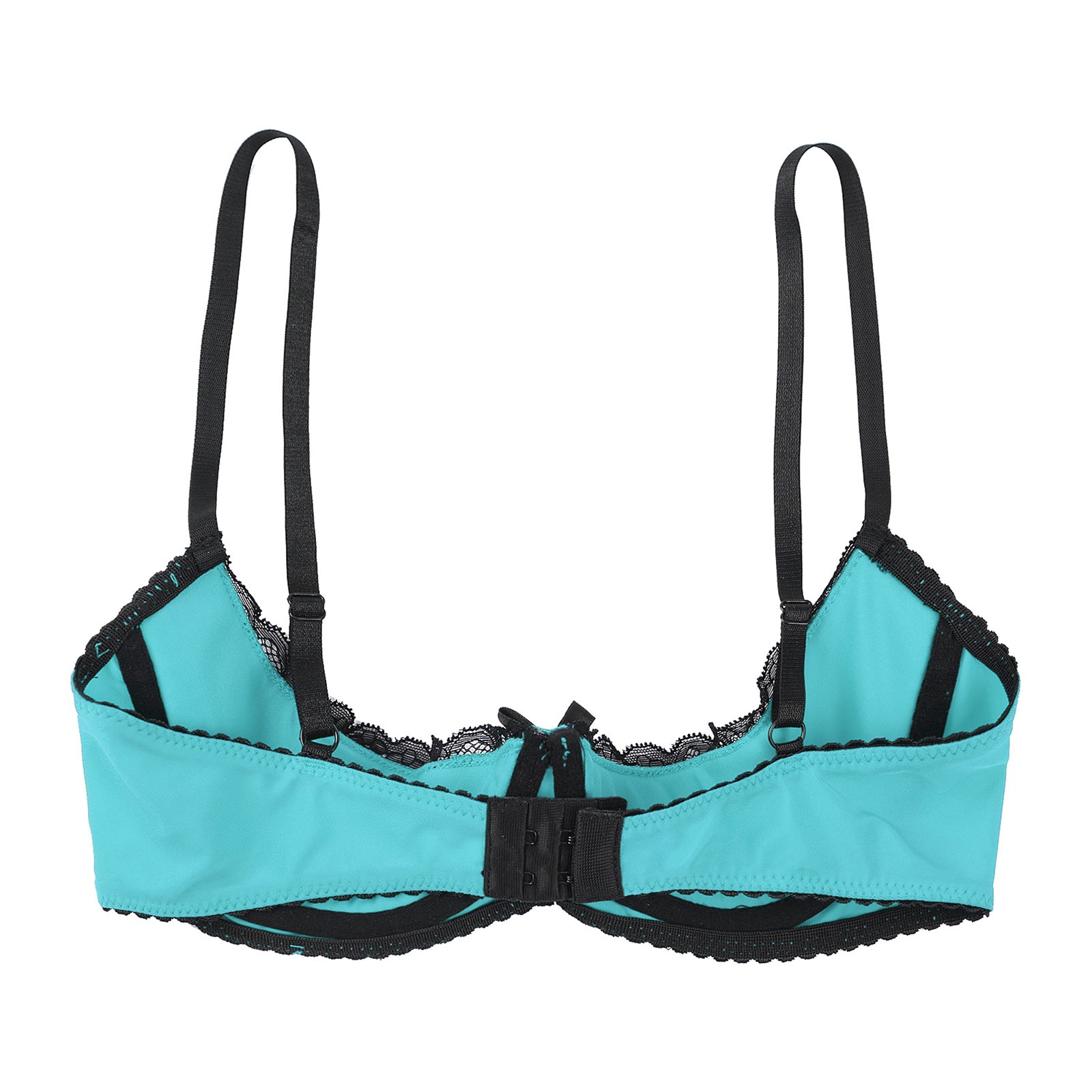 Women Sexy Open Cups Bra Tops Exposed Nipples Balconette Lingerie Contrast Lace Push Up Underwire Brassiere Underwear Nightwear