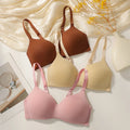 3PCS Seamless Non Wired Pure Color Wireless Bra for Women Comfortable Padded Bralette Light Support T-Shirt Bras Soft Everyday