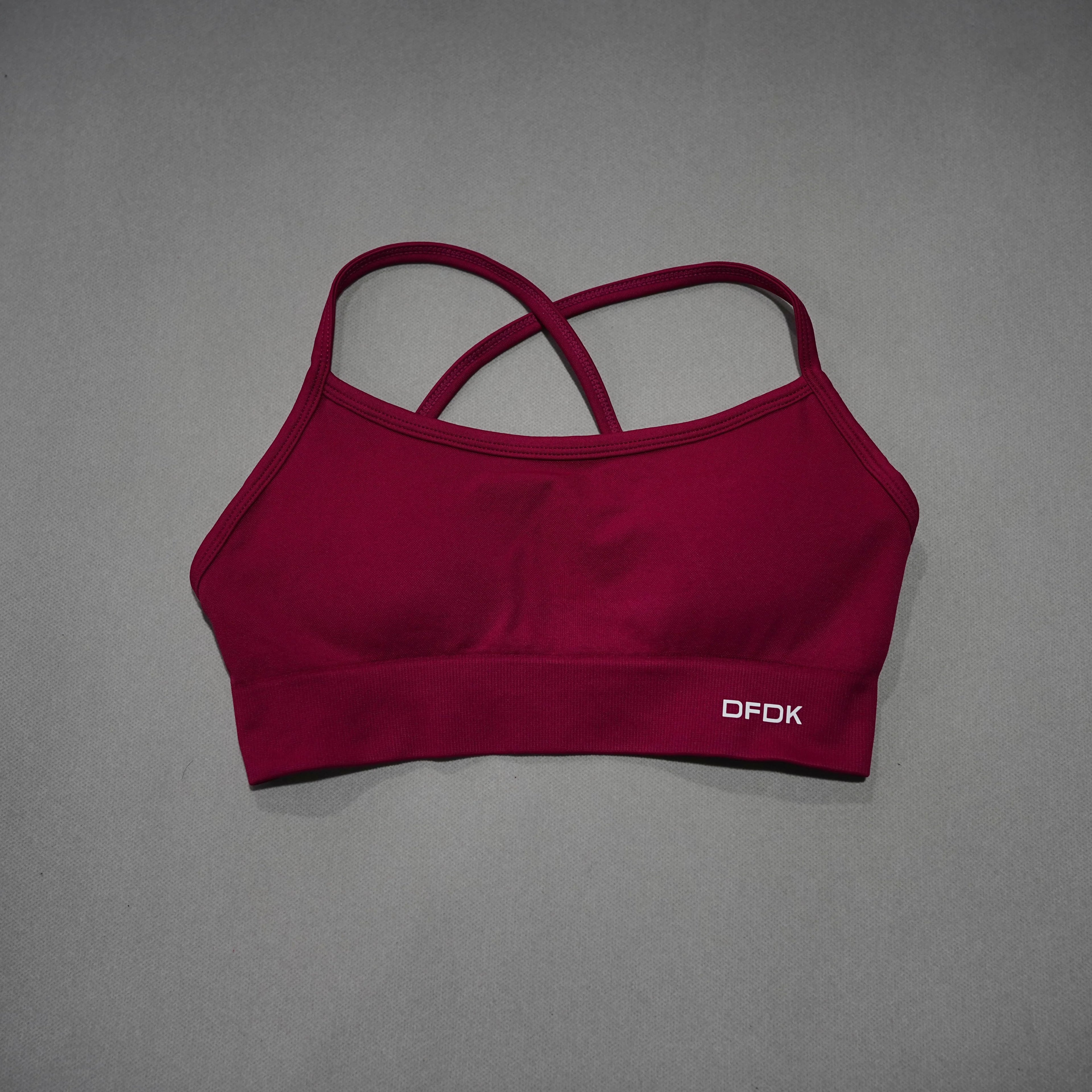 DFDK Women Seamless Cross Back Yoga Bra Wirefree Push Up Sports Top Removable Pad Breathable Shockproof Fitness Gym Daily Wear