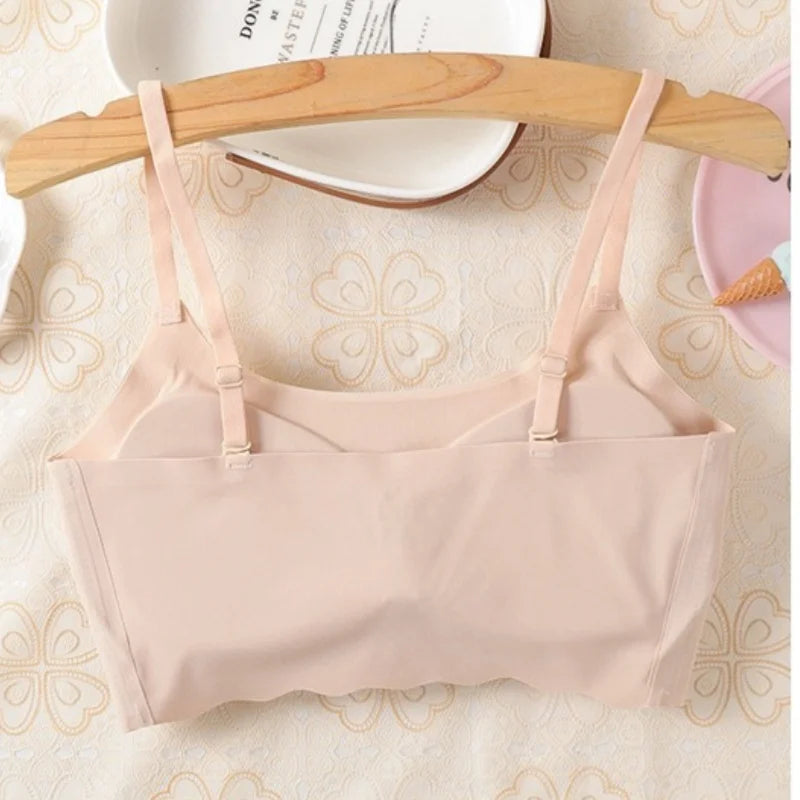 Ice Silk Wave Hem Seamless Bra – Wire-Free Invisible T-Shirt Bralette S–XXL