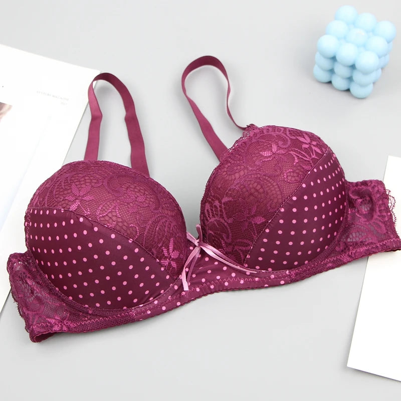 DaiNaFang Lace Push-Up Bra – Full Cup Underwire B C D E