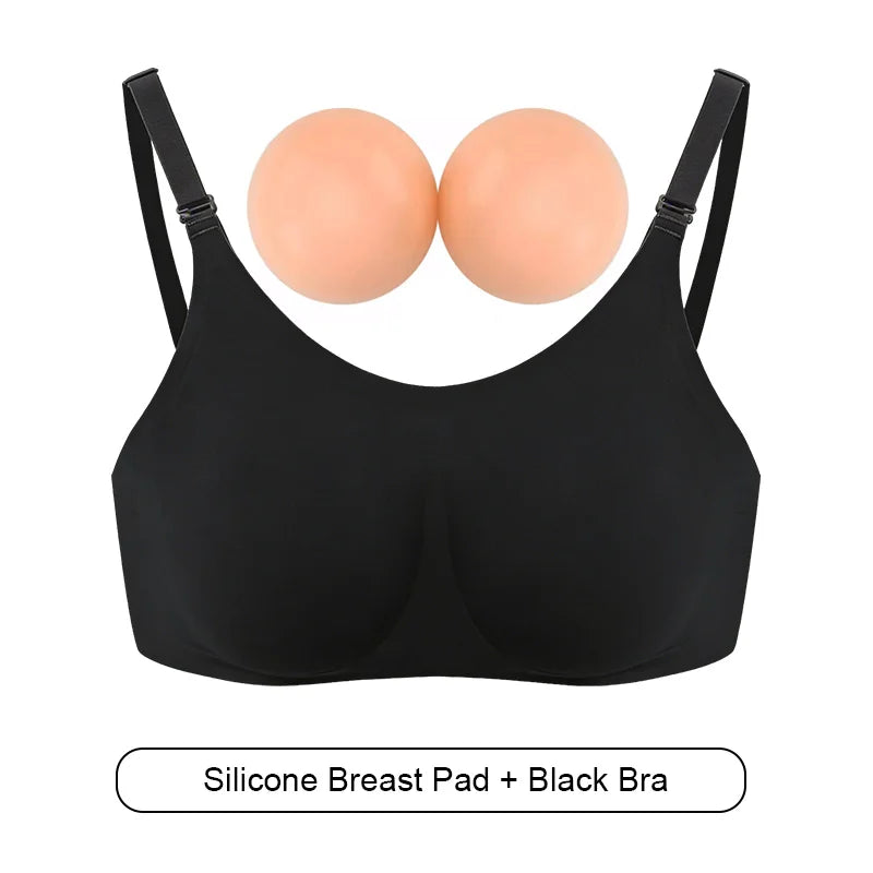 Silicone Breast Forms Bra – Round Shape Push-Up One-Piece