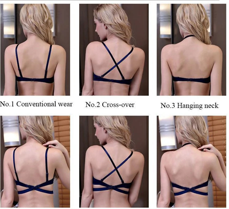Invisible Deep U Plunge Bra – Backless Strapless (4 Styles)