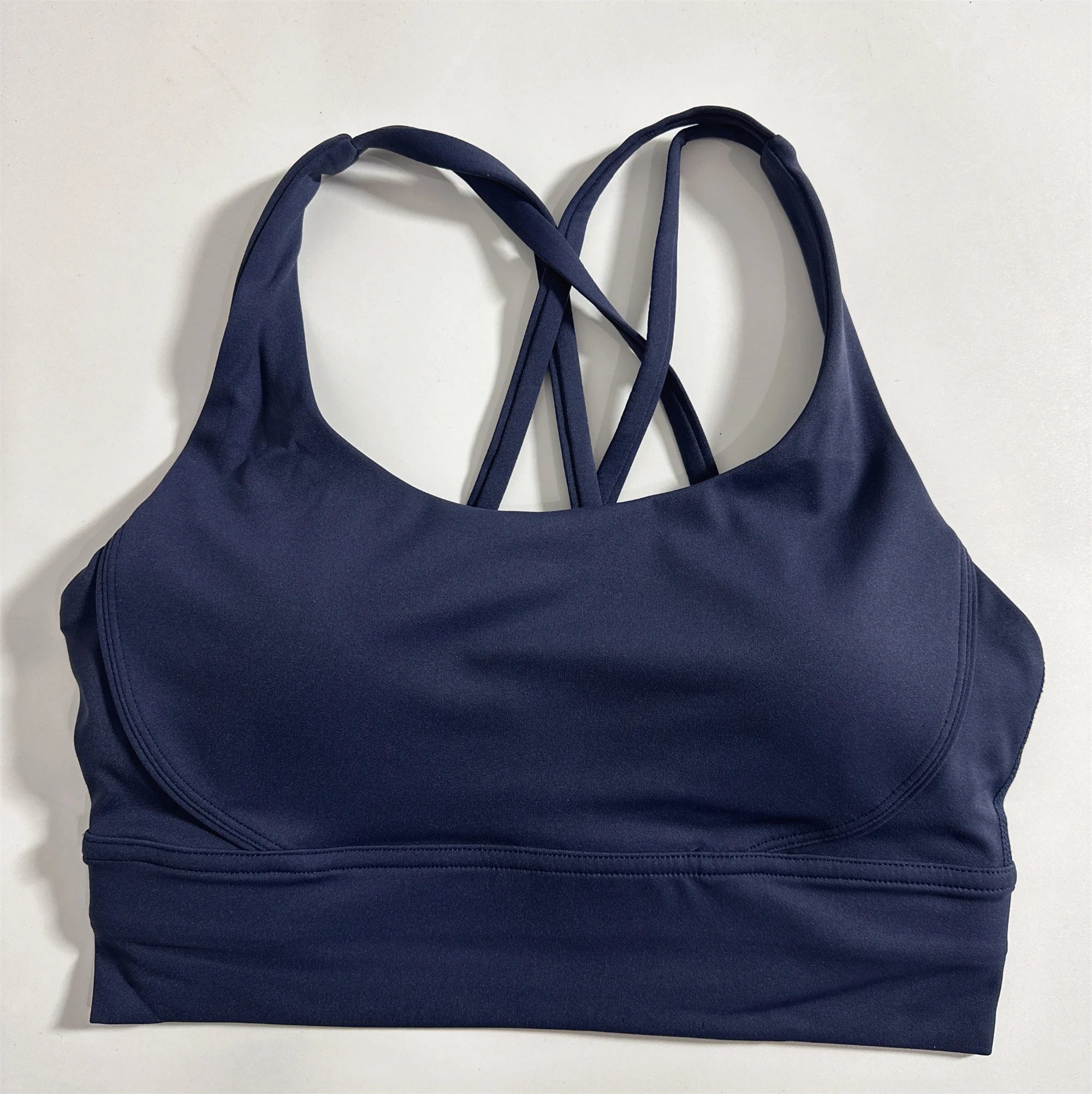 Cross Back Sports Bra Vest – High Support Shockproof Padded Gym Top