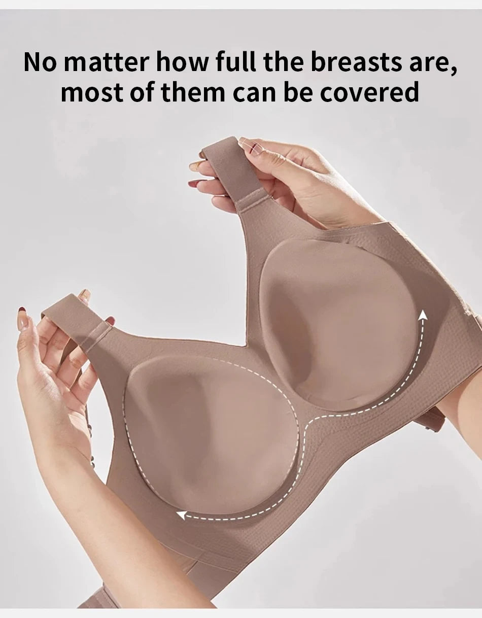 1/2PCS Women's Seamless Underwear, Thin Style, Large Breasts, Small Breasts, No Wires, Pull-up And Anti-sagging Large Size Bra
