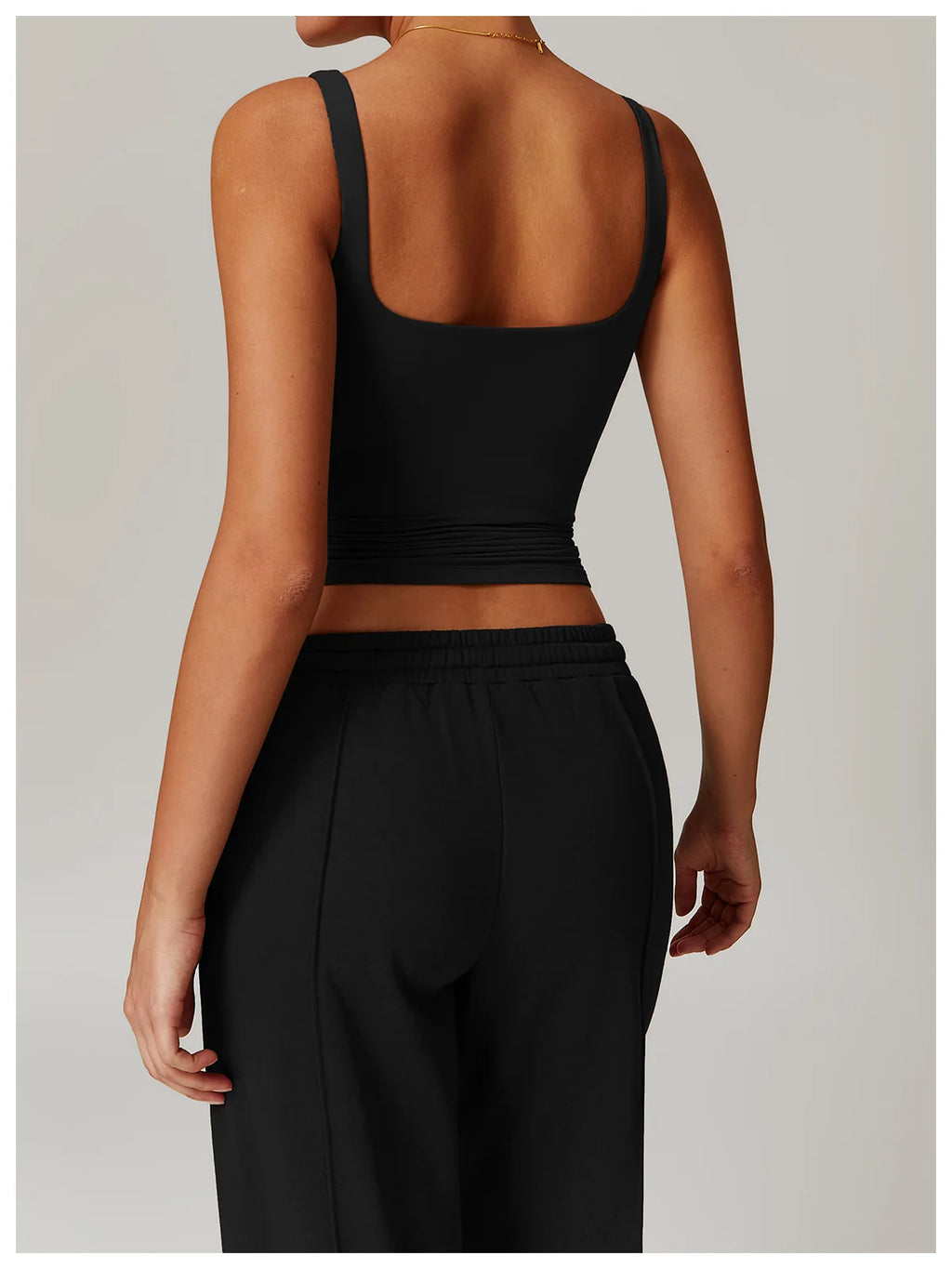 Hearuisavy Summer Women's Sports Bra Square Neck Tight Yoga Tank Top Gym Running Breathable Casual Vest Comfort Fit Workout Top