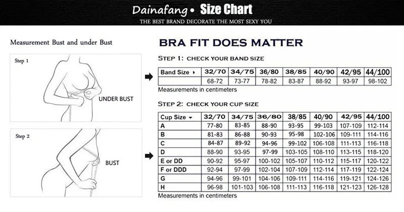 DaiNaFang Lace Push-Up Bra – Full Cup Underwire B C D E