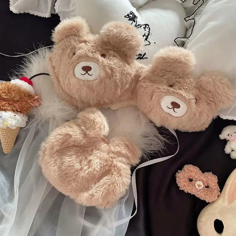 Cute Bear Japanese Lingerie Bra – Plush Cartoon Wire-Free Comfortable