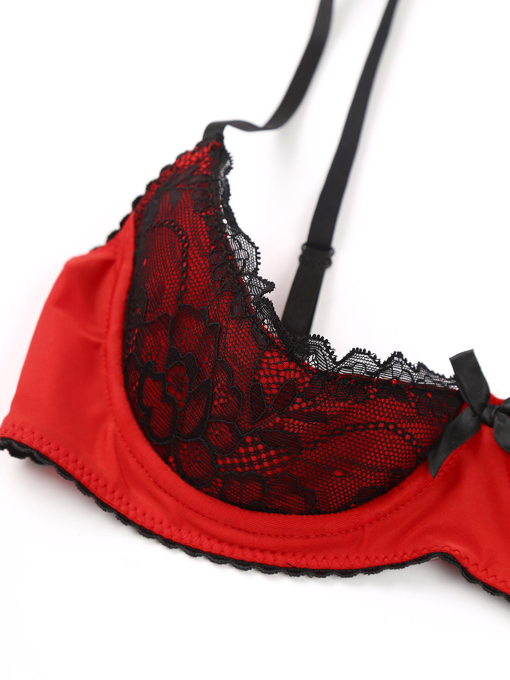 Sexy Lace Bra Women's Lingerie Underwire Half Cup Push Up Brassiere Hot Bra Underwear Bare Exposed Breast Underwire Brassiere