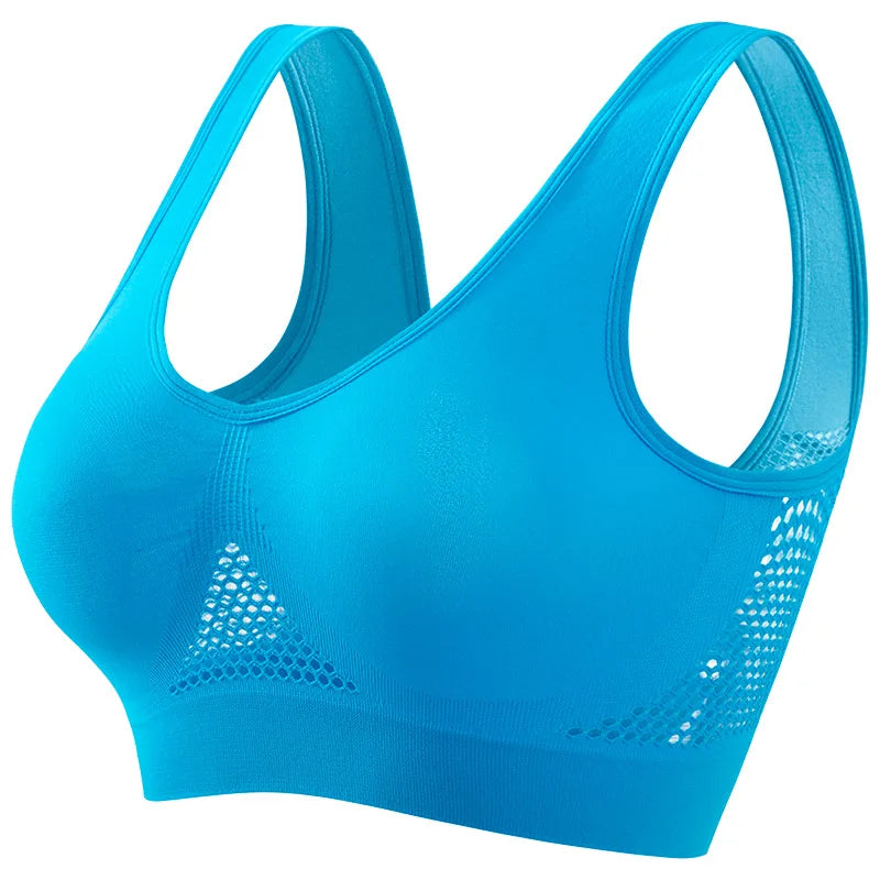 Women's Sports Bra for Small Busts Push-up Fit Fitness Running Yoga Wire-Free Plus Size Breathable Sports Bra S-5XL