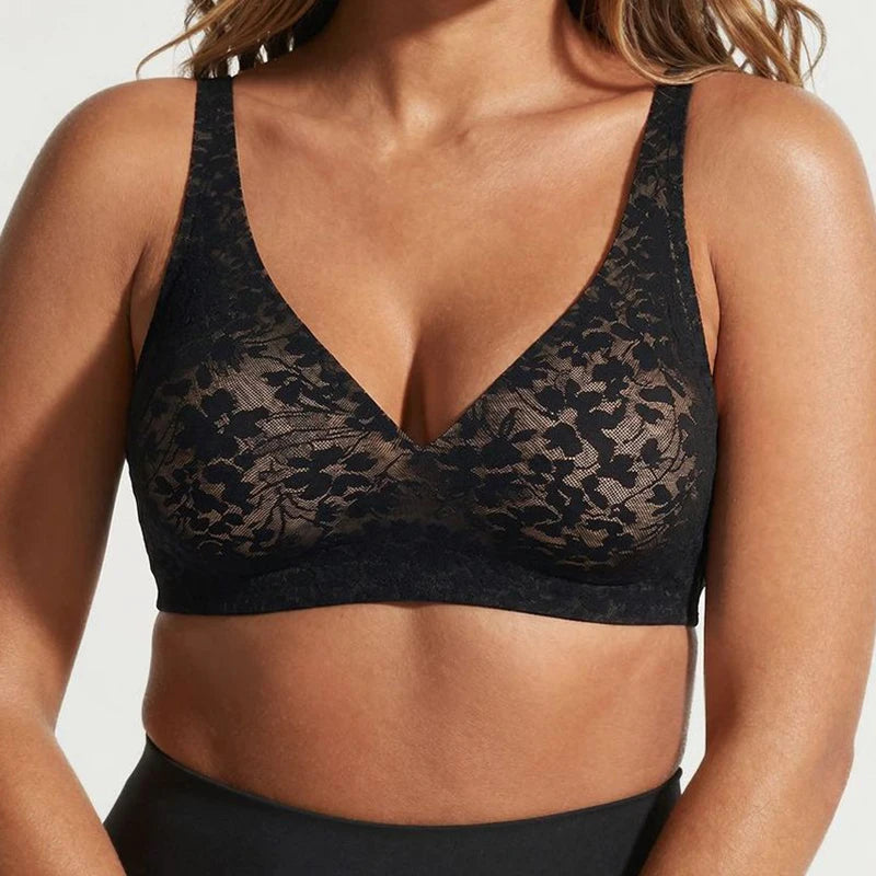Women's Wire-free Seamless Bra Soft Support Full Cup Thin Padded Bra Breathable and Comfortable Everyday Push Up Bra