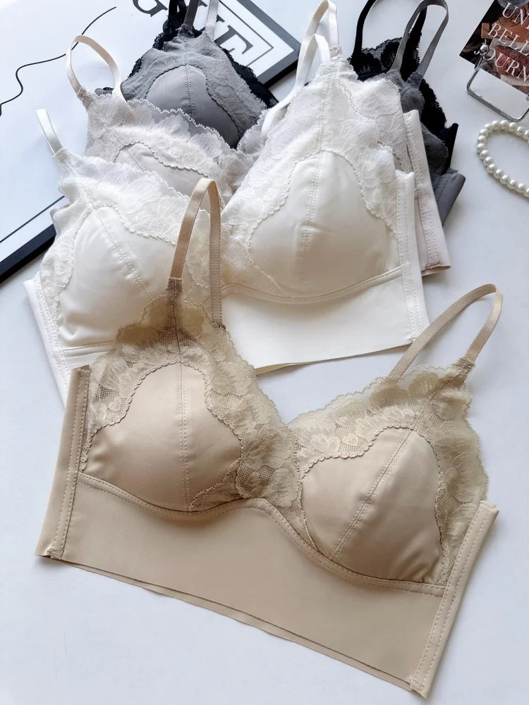 BANERDANNI Sexy V-Neck Lace Bustier | Seamless Push Up Bra & Strapless Vest | U-Back Wrap No| T-Shirt Ready Inner/Outer HOT!