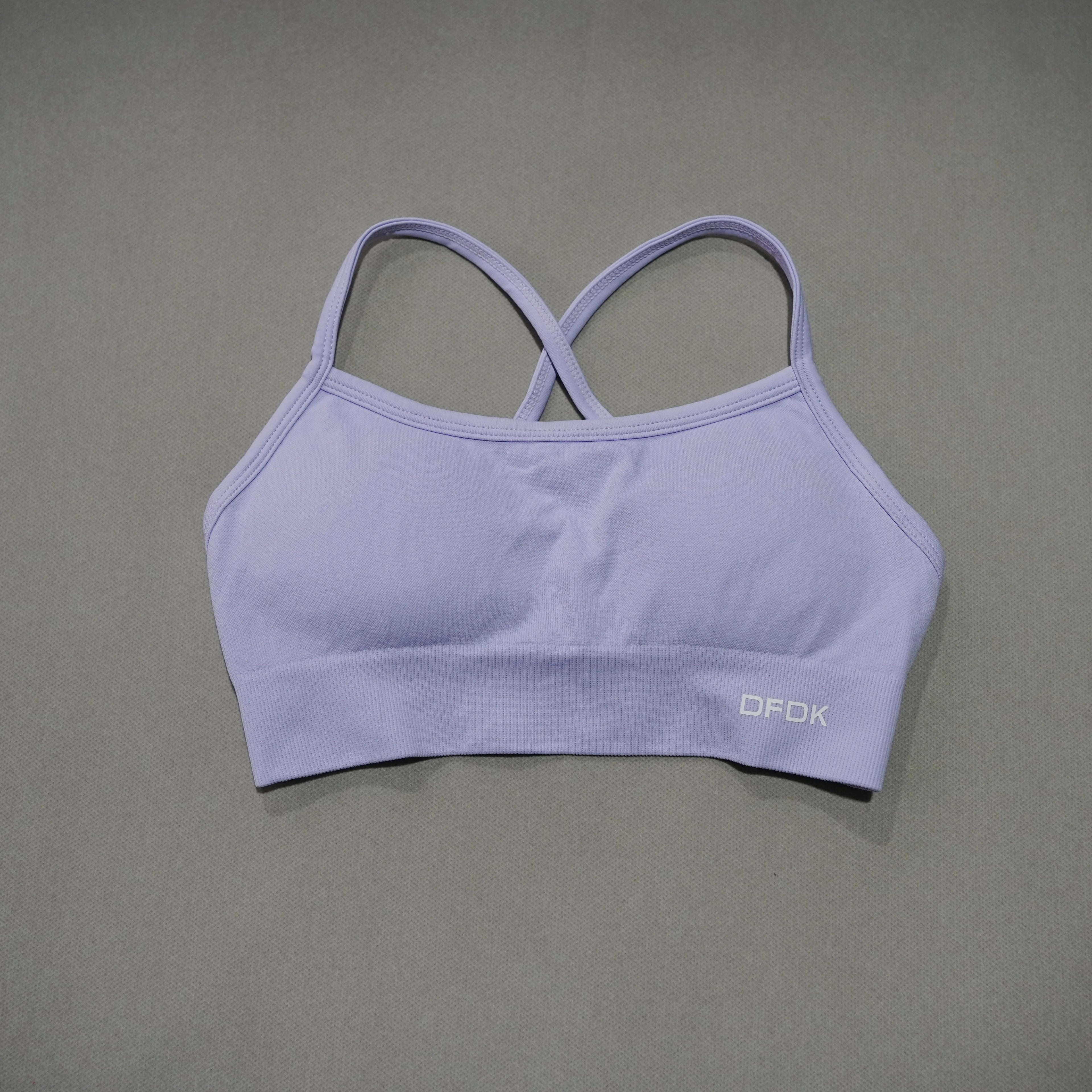 DFDK Women Seamless Cross Back Yoga Bra Wirefree Push Up Sports Top Removable Pad Breathable Shockproof Fitness Gym Daily Wear