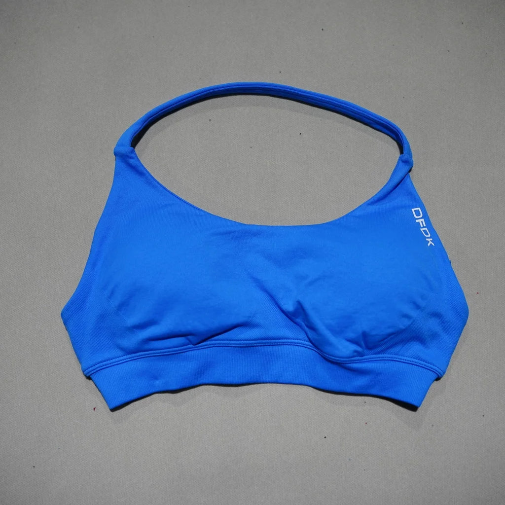 DFDK Women Seamless Sports Bra High Support Backless Yoga Camisole Top Push Up Fitness Running Gym Workout Athletic Sport Bra