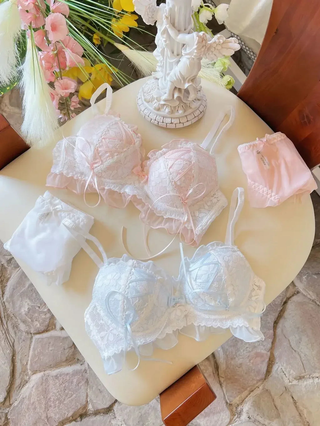 Japanese Style Lolita Princess Wind Lace Lace Lingerie Design for Girls Push-up Bra Women Underwear  Push Up Bra