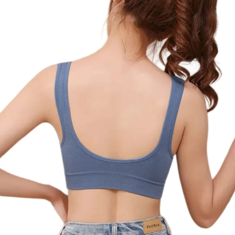 Seamless Push-Up Bralette – Wire-Free Padded Sport Underwear M–L