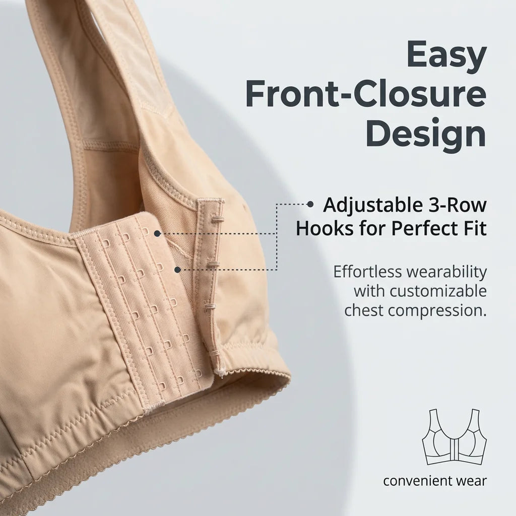 Sports Bra for Women Minimizer Support Front Closure Posture Corrector Shaper Push Up Yoga Fitness Running Padded Bralette