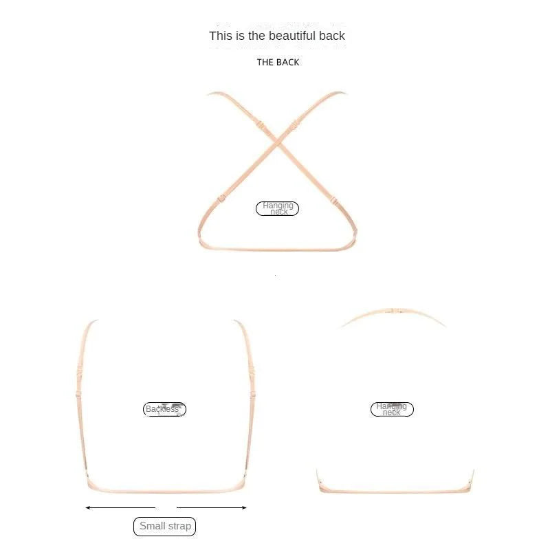 Seamless Triangle Cup Bra – Cross Strap Front Buckle