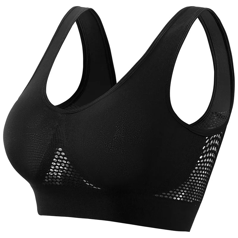 Women's Sports Bra for Small Busts Push-up Fit Fitness Running Yoga Wire-Free Plus Size Breathable Sports Bra S-5XL