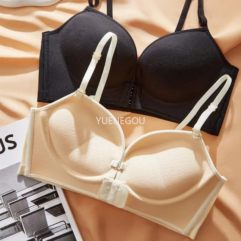 10cm Front Closure Push-Up Bra – Halter Neck for Small Chest