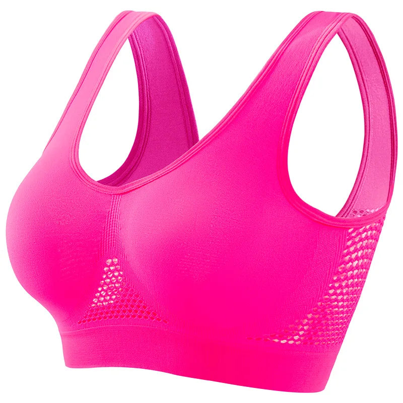 Women's Sports Bra for Small Busts Push-up Fit Fitness Running Yoga Wire-Free Plus Size Breathable Sports Bra S-5XL