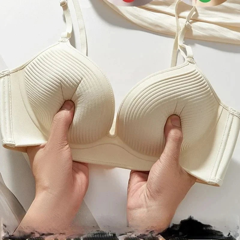 New 2025 10cm Push up Bra for Small Breasts CE Certified Ultra Thick Seamless T-Shirt Bra with 3D Memory Foam Cups