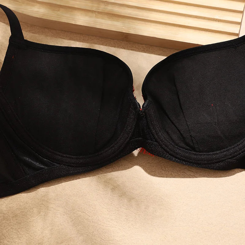Plus Size Push Up Bra for Women,Lace Bras with Underwire Cups,Comfort Padded T-Shirt Bra Add One Cup 2024 FW6048