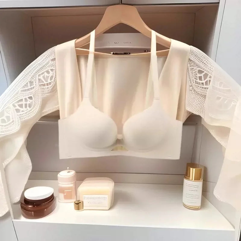 Invisible Push-Up Bra for Small Chest – 3D Honeycomb Wire-Free Seamless A–B Cup
