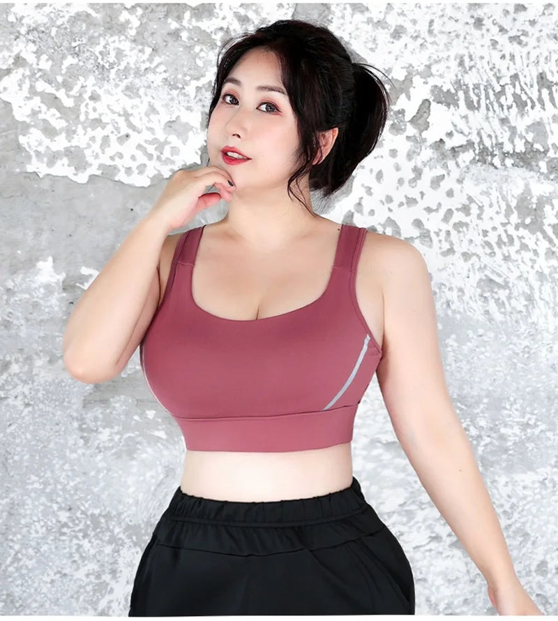 Cloud Hide High Impact Sports Bra – Plus Size Shockproof Yoga Tank S–5XL