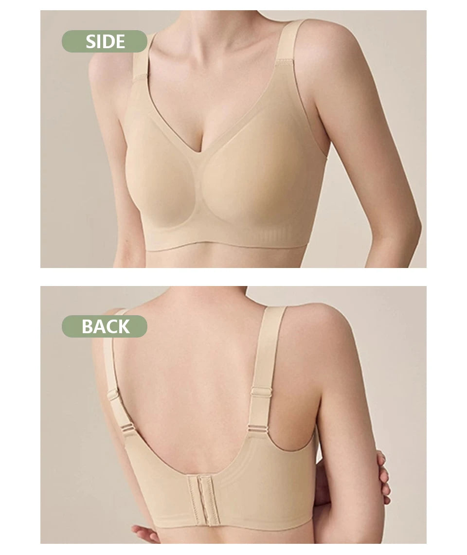 FallSweet Plus Size Push-Up Bra – Seamless Wireless Full Cup