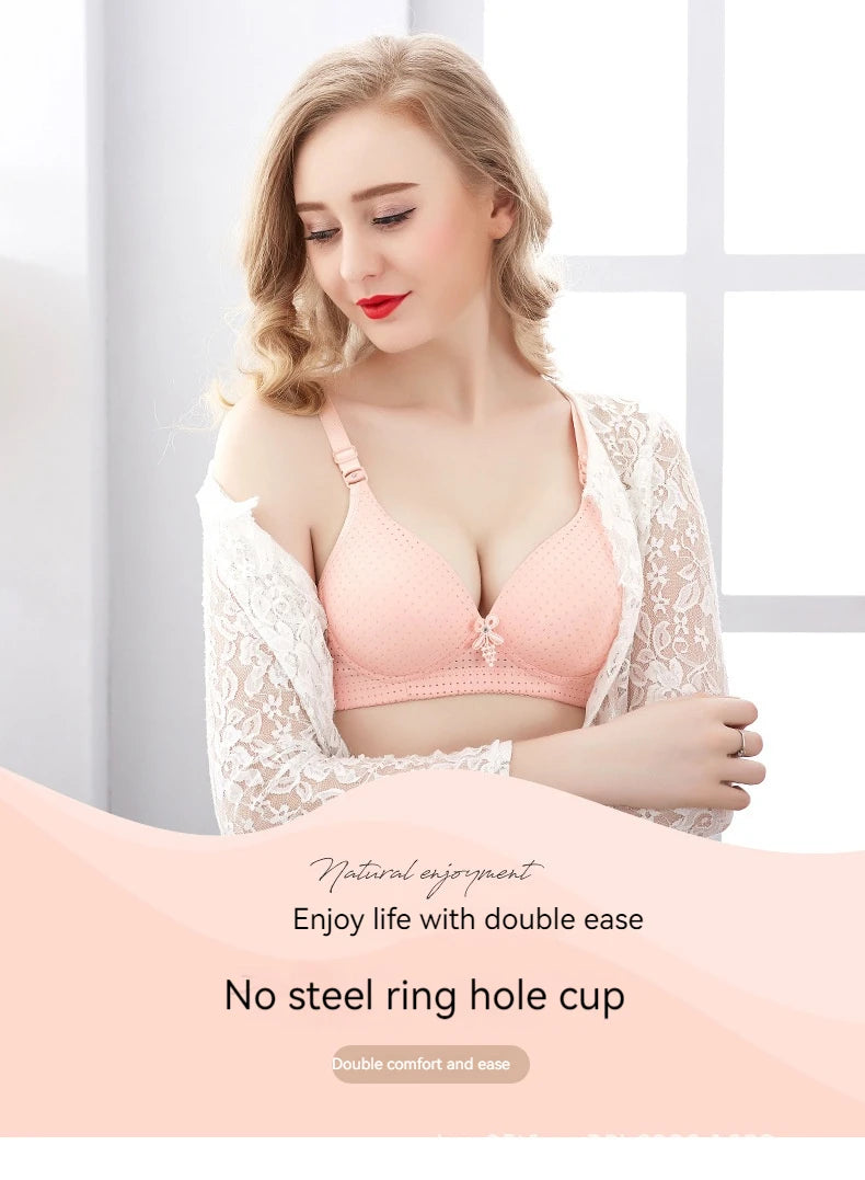 Gathered Seamless Bra – Breathable Wire-Free 3/4 Cup C