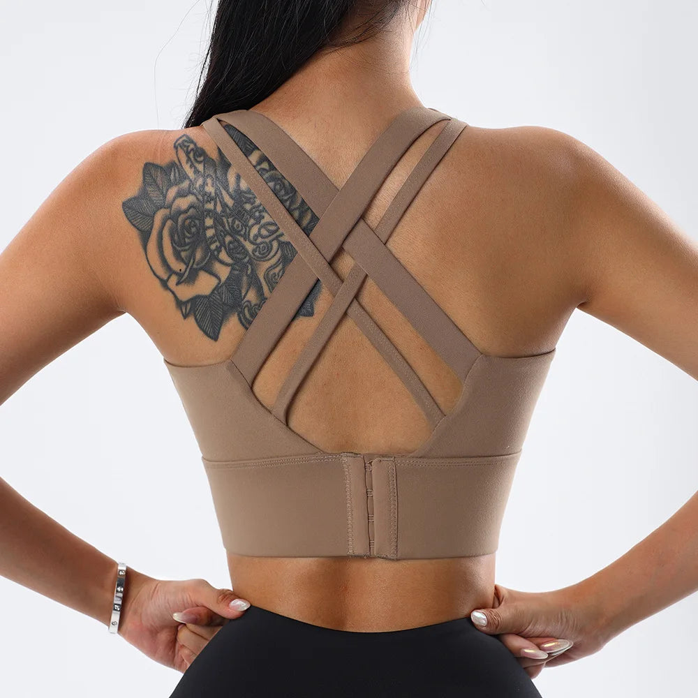 S-XXXL Sports Bra Push Up Underwear Women Fitness Solid Yoga Crop Top Athletic Vest Gym Shirt Quick Dry Sportswear Yoga Bras