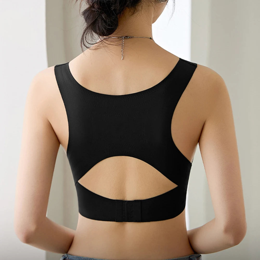 Wireless Posture Correction Bra For Women Seamless Push Up Bralette Back Support Daily Bra Full Coverage T-shirt Brassiere