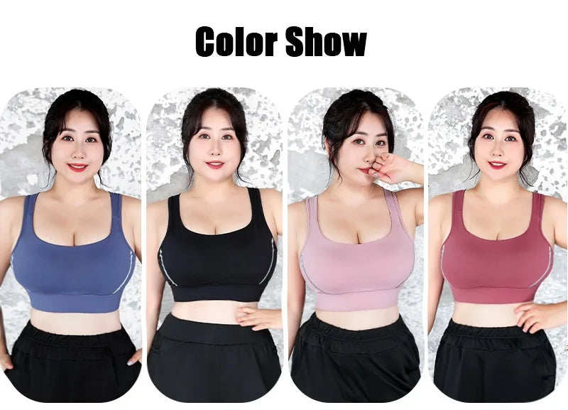Cloud Hide High Impact Sports Bra – Plus Size Shockproof Yoga Tank S–5XL