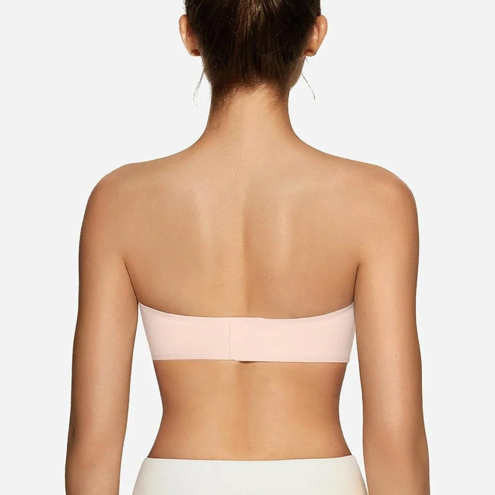 Jelly Push-Up Bandeau Bra – Non-Slip Wireless Padded Seamless Tube Bra