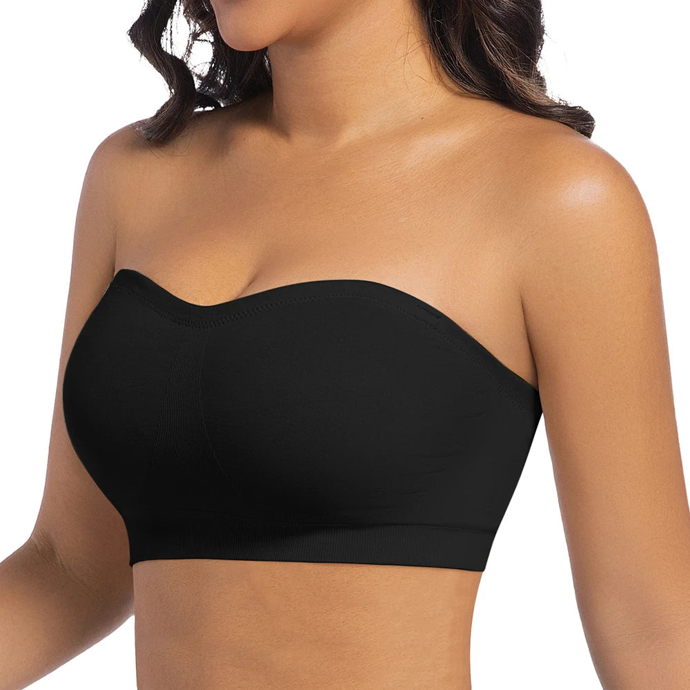 Invisible Strapless Push-Up Bra – Seamless M-Shape Wire-Free