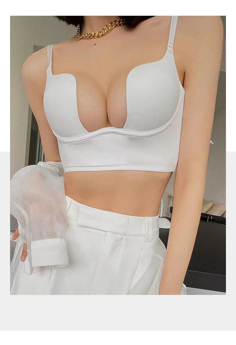 Invisible Deep U Plunge Bra – Backless Strapless (4 Styles)
