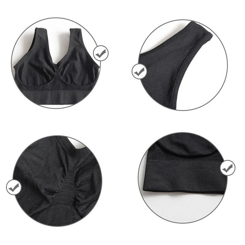Unlined Seamless Bra Vest – Wire-Free No Pad Sleep Yoga Sports Bralette