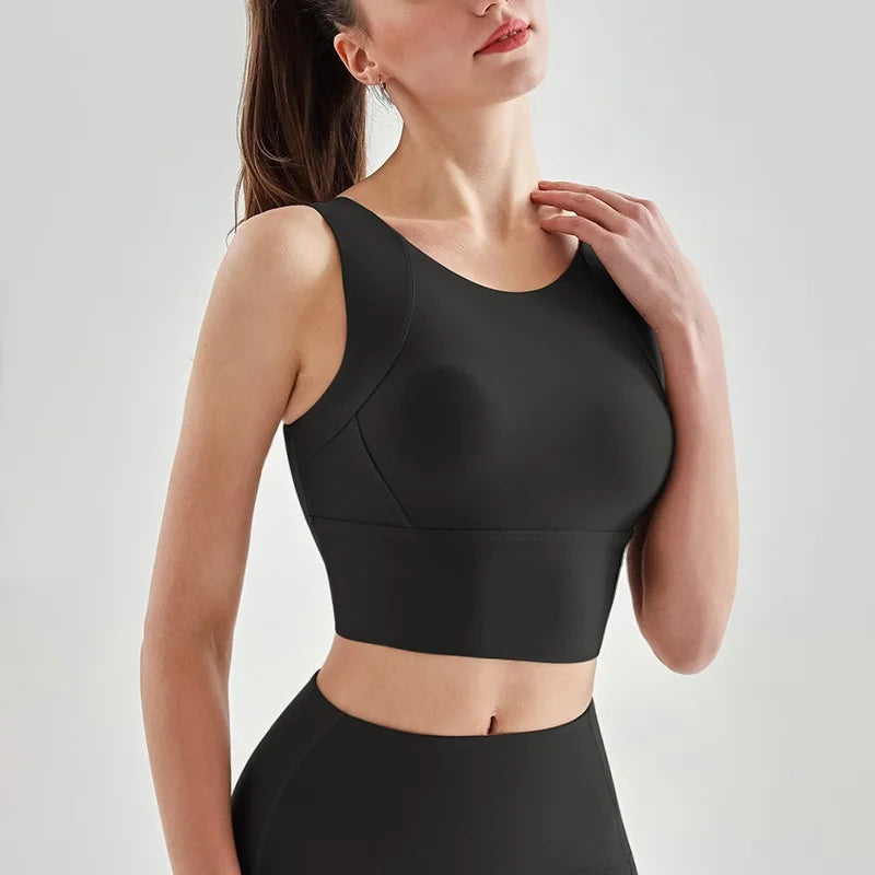 Cloud Hide High Support Sports Bra – Shockproof Yoga Crop Top Large Size S–2XL