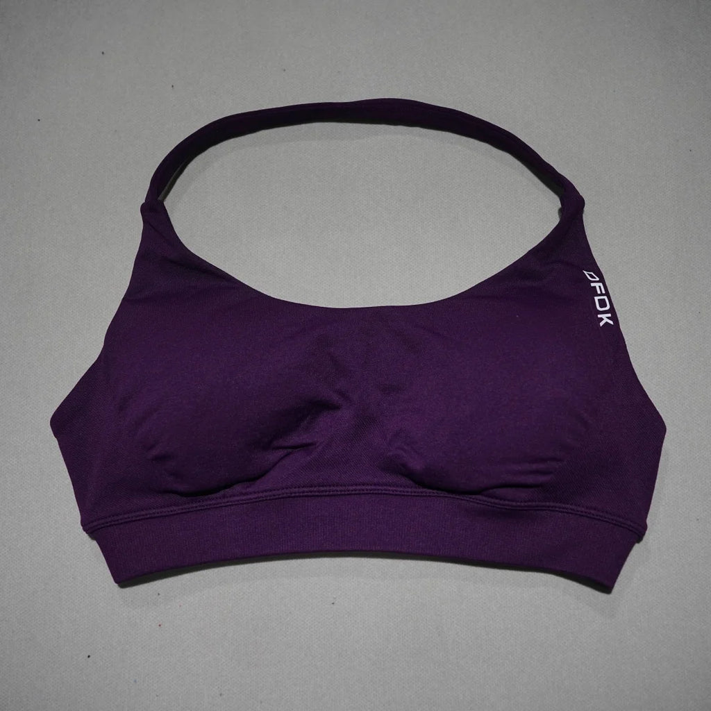 DFDK Women Seamless Sports Bra High Support Backless Yoga Camisole Top Push Up Fitness Running Gym Workout Athletic Sport Bra