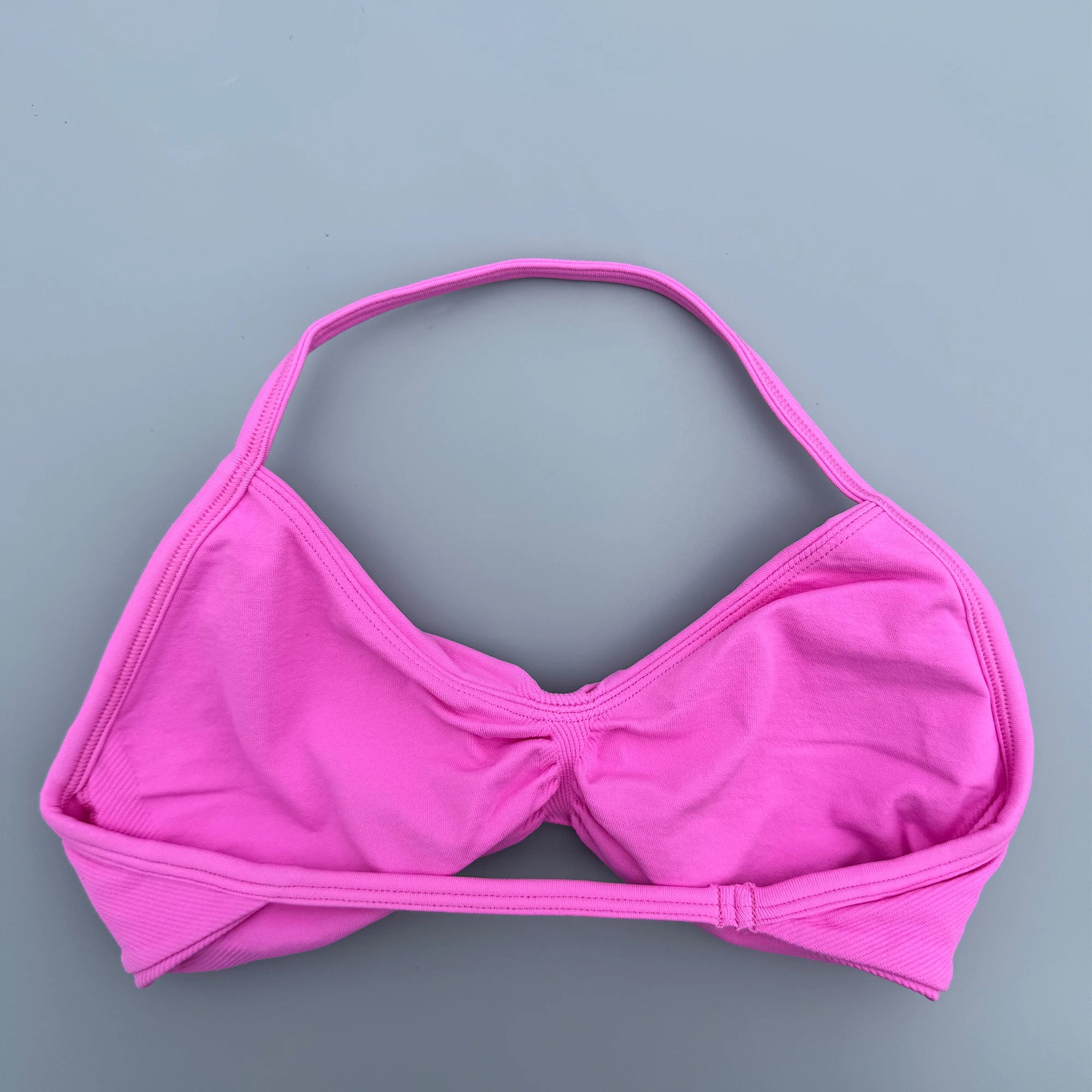 High Support Lace-Up Sports Bra – Thin Strap Camisole Seamless Push-Up Yoga